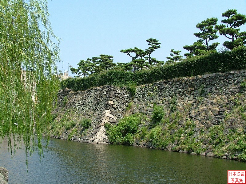 二の丸石垣と水堀